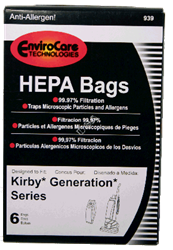 Generic Kirby Paper Bag G3/UG Hepa 6 Pack Envirocare