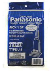 Panasonic Paper Bag Type U/U3 2 Ply 3 Pack MC-115P