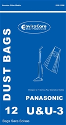 Panasonic Paper Bag Type U U3 2 Ply 12 Pack  MC-115PT