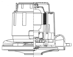 090-122223-00 Ametek Lamb 6.6" Fan Diameter 1 Stage BP TD BB 12 Volt Motor, Ametek Lamb Part Number 122230-00