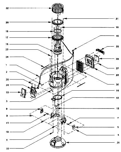 Rexair Rainbow E2 Main Housing