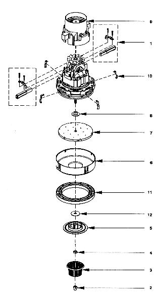 Rexair Rainbow E2 Motor Assembly