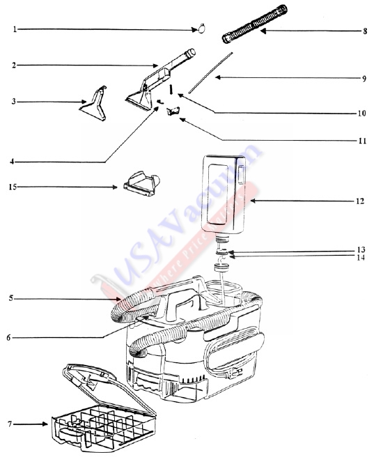 Eureka 2430 Dream Machine Extractor Parts List & Schematic