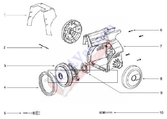 Eureka 3690 Mighty Mite Whirlwind Canister Vacuum Cleaner Parts List & Schematic