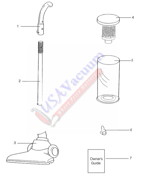 Eureka 426 Stick Vac Parts List & Schematic