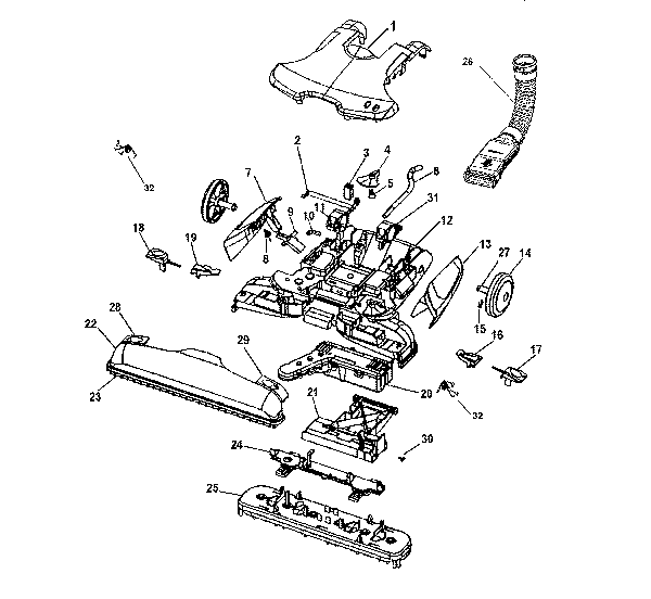 Hoover H3010 FloorMate SpinScrub Hard Floor Cleaner Parts List & Schematic