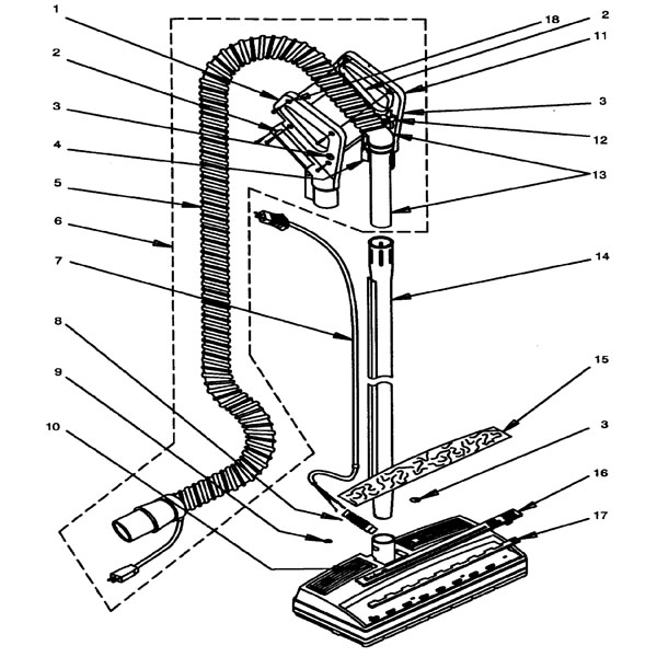 Rexair Rainbow D4-SE Power Nozzle External Beginning Serial: 5000000