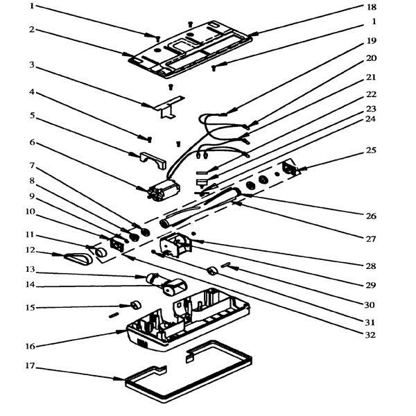 Rexair Rainbow D4-SE Power Nozzle Internal - Beginning Serial: 5000000